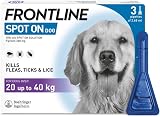 FRONTLINE Spot On Flea & Tick Treatment for Large Dogs 20-40kg 3 Pipettes view 1