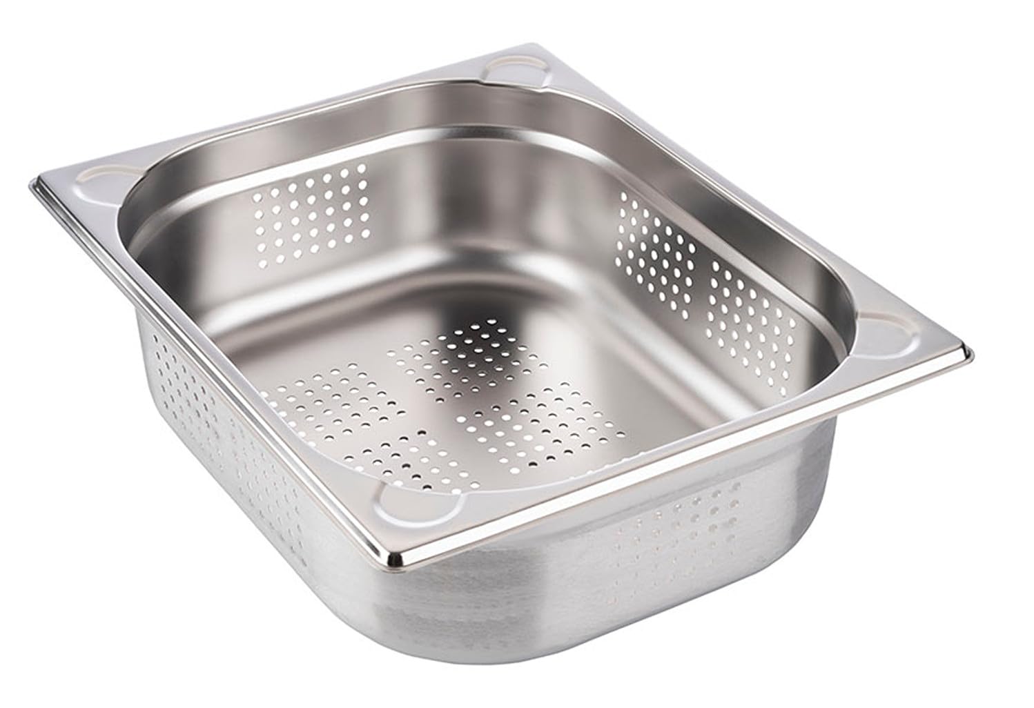 GN pan 1/2 perforated 32,5 x 26,5 cm, 100 mm deep stainless steel, 6,5 litres