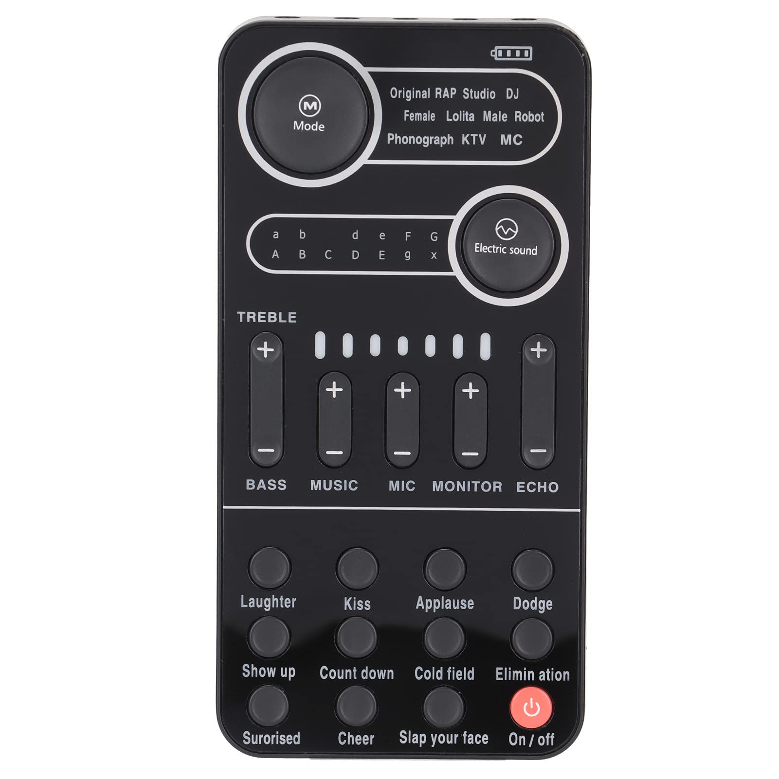 Dilwe Mini External Sound Card, Portable Sound Card with 13 Sound Effects, Compatible for Android Phones/Computers/Tablets, for Gaming Singing Recording