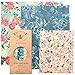 Lilybee Beeswax Wrap Reusable Food Wraps | 3 Pack Sustainable Zero Waste Bees Wax Food Wrappers | Biodegradable & Plastic Free (Pineapple Sorbet, 3 Pack).