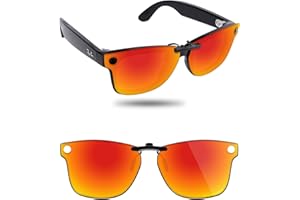 Fiskr Polarized Clip-On Sunglass for Ray-Ban Meta Wayfarer RW4012 (Gen 2) 53mm - UV Protection - Universal Fit for Men&Women