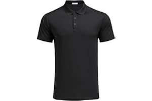PINSPARK Golf Polo Shirts for Men Quick Dry Short Sleeve Collared Shirt Slim Fit Casual Solid Stylish Polos Shirt
