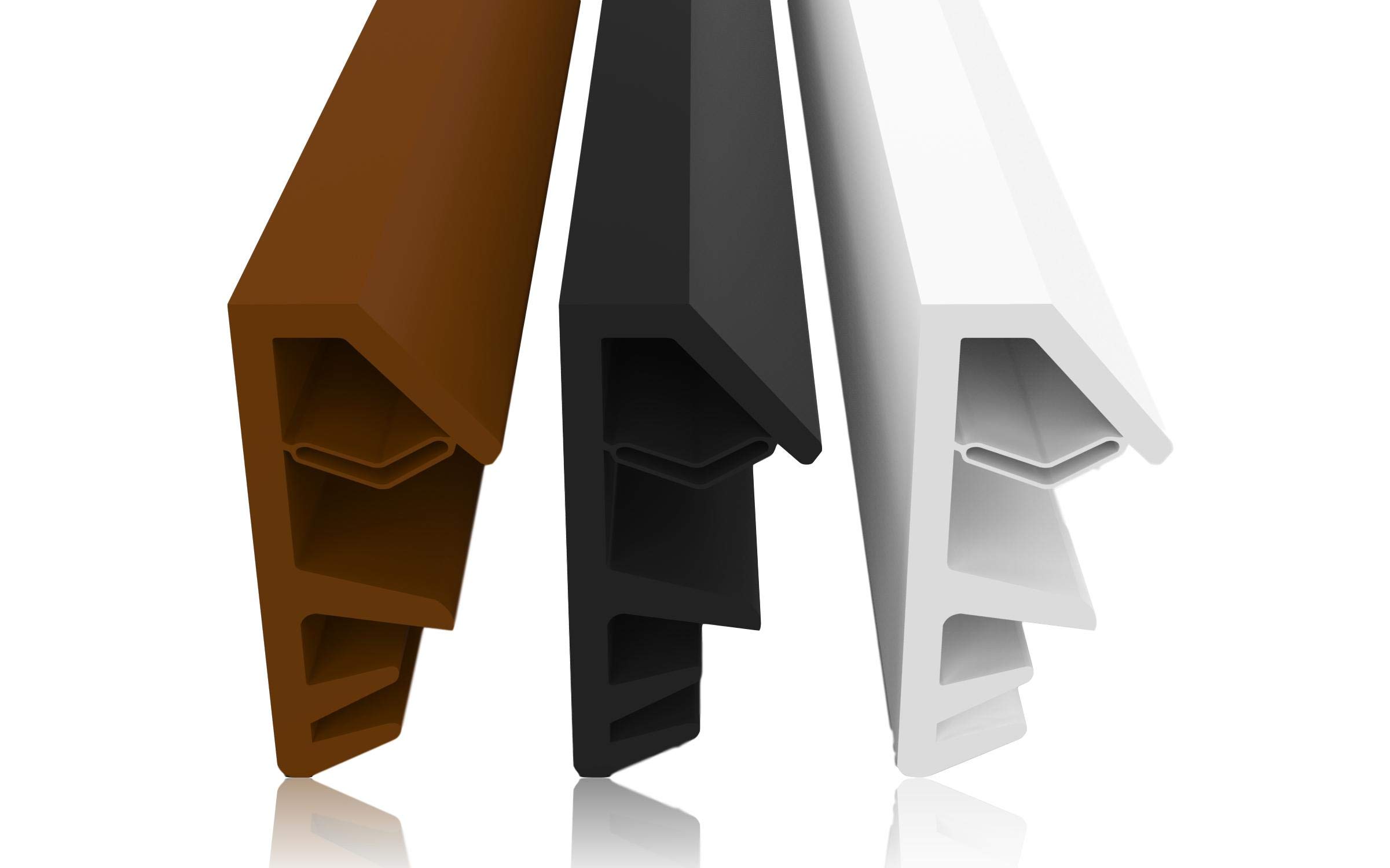 Window Seal Against Draughts, Noise, dust, Saves Heating Costs, Sealing, 5 mm Slot Width 12 mm fold, high-Quality Rubber Seal, Wood Window Seal, Steel Frame Seal, Window Black 5m