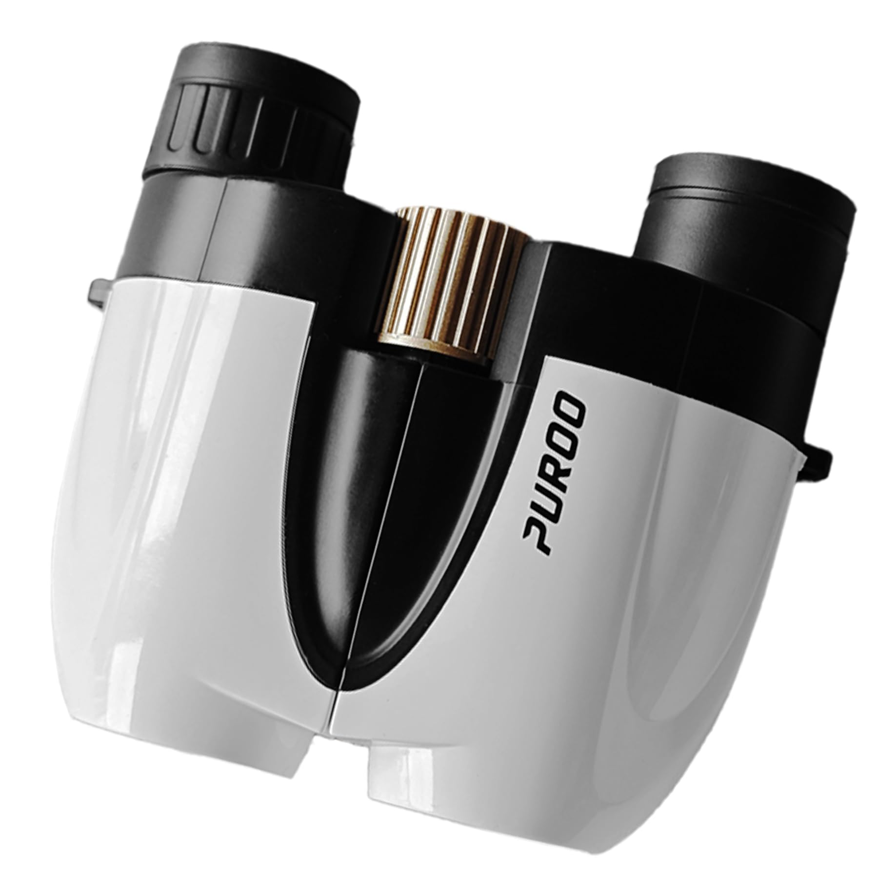 PUROO 双眼鏡 ライブ用 10倍 オペラグラス 超軽量 防振 防水コンパクト コンサート用 スポーツ観戦用 野鳥観察 釣り アウトドア 旅行 ネックストラップ 収納袋付き 眼鏡対応 日本語説明書つき ホワイト