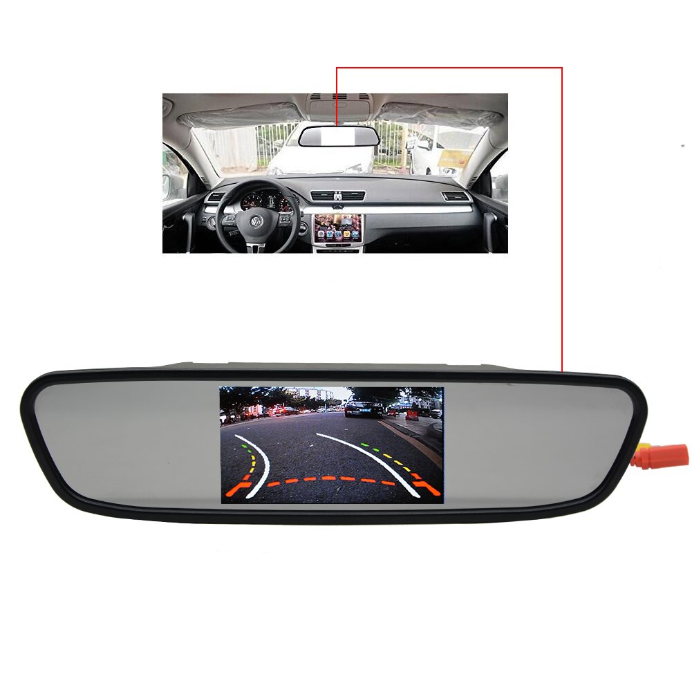 Safety Car Parking Assistance mirror Screen New Hot sale 4.3 Inch Rear View Camera HD Video CCD LED Night Vision Auto Reversing Rearview Mirror Monitor by EinCar