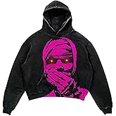 Obenie Halloween Y2K Hoodie Gothic Casual Alphabet Blast Print Pattern Skull Fashion Hoodie Men Harajuku Men Clothing