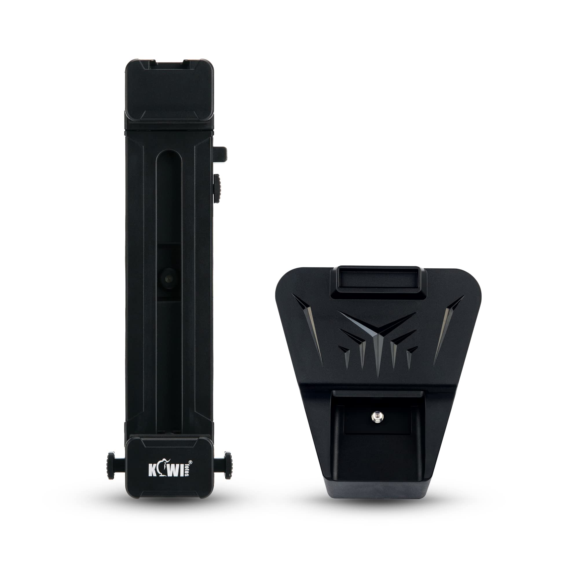 KIWIFOTOS Universal Tablet Stand Holde Phone Holder with 1/4-20” Screw & Cold Shoe Clamp Holder with Adjustable Clamp & Detachable Base, Compatible with iPad iPhone Switch Display Screen Table Desk