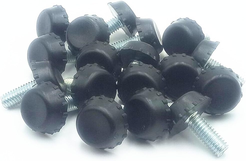 Screw On Furniture Glide Leveling Foot Adjuster 6mm x 15mm 30 Pcs