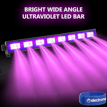 Beamz Led Bar Black Light Uv Tube Ultraviolet Strip Lighting