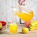 Glass Pitcher Uten Upgrade Clear Water Pitcher with Solid Handle+ Anti-overflow V-opening Mouth Pour Premium Refrigerator Pitcher for Juice,Coffee,Ice Cold Water,Hot Water,Tea,etc - 1.8 L, 62 Oz