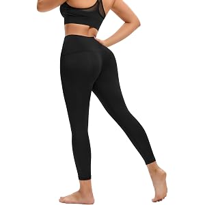 TaskWay Yoga Leggings 25" - High-Waisted Workout Running Yoga Pants,Pilates & Athletic Wear,Natural Hip & Butt Lift