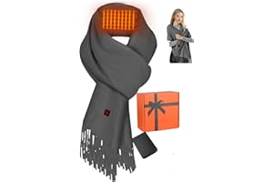 Qdreclod Electric Heated Scarf for Women Men Rechargeable Winter Scarf with 5000mAh Battery Scarves Shawl for Women