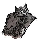 Women's Lace Eyelash Turtleneck Fake Collar Half Blouse Shirt Collar Pullover Faux Collar