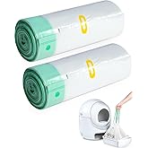 ANWA 40 Count Automatic Litter Box Bags, Litter Box Robot 4/5 Waste Bags | Custom Fit LR 4/5/5 Pro/EVO, Compatible with Automatic Litter Box, Heavy-Duty, Extra Thick