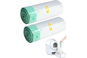 ANWA 40 Count Cat Litter Box Liners for Automatic Cat Litter Box and Litter Box Robot 4/3, Heavy-Duty, Extra Thick