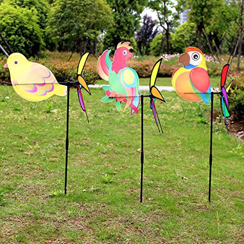 Lvyuanda Animal Colorful Wheel Wind Spinner Windmill - Outdoor Lawn Garden Decor - Decor Your Yard Garden, Random Delivery