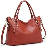 Kattee Leather Handbags Tote Shoulder Bag for Woman Satchel Designer Purse Top Handles Crossbody Bag Large Capacity