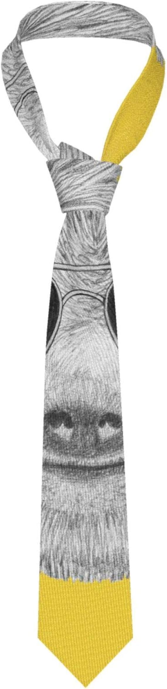 Amazon Co Jp Llddaa ファッションネクタイ メンズ Portrait Of Sloth カジュアル 披露宴 成人式 デート ビジネス用 快適な ネクタイ 服 ファッション小物