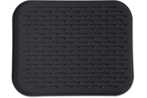 Silicone Dish Drying Mat for Multiple Usage,Easy Clean,Eco-Friendly,Super Sturdy Silicone Heat Resistant Trivet, Dishwasher S