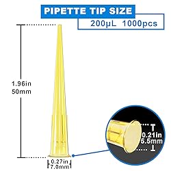 ONiLAB Pipette Tips 200ul 1000pcs Clear Yellow Lab