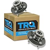 TRQ 2 Piece Rear Wheel Bearing & Hub Assembly Set Compatible with 1995-1998 Nissan 200SX 1991-1993 NX 1990-1999 Sentra