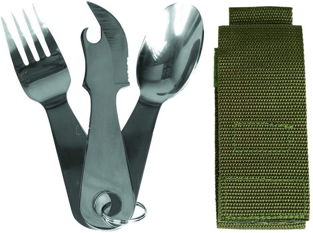 Miltec Set of 3 Stainless Steel Cutlery Adult Unisex, One Size