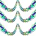 Maxdot 3 Pieces 9 Feet Long Tropical Multicolored Paper Tissue Garland Flower Banner for Luau Hawaiian Party Supplies