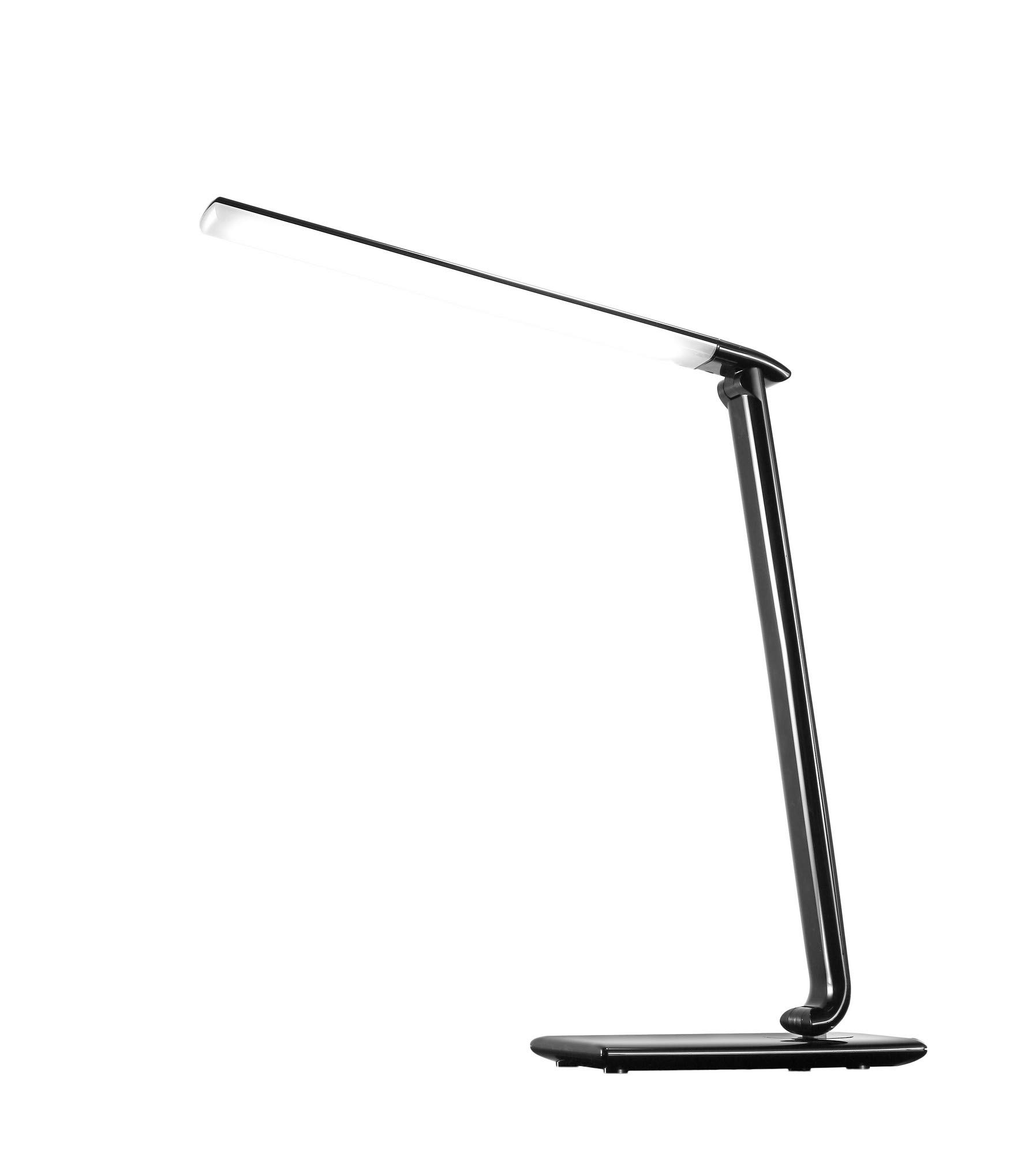 LED Table Lamp, Dimmable, 9W, Adjustable Colour Temperature, USB, Black Gloss