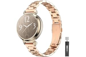 NOOETAH Stainless Steel Wristbands Replacement Strap Compatible for Garmin Lily 2