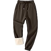 Flygo Men's Fleece Lined Sherpa Sweatpants Winter Warm Pants Jogger Lounge Athletic Pant with Pockets