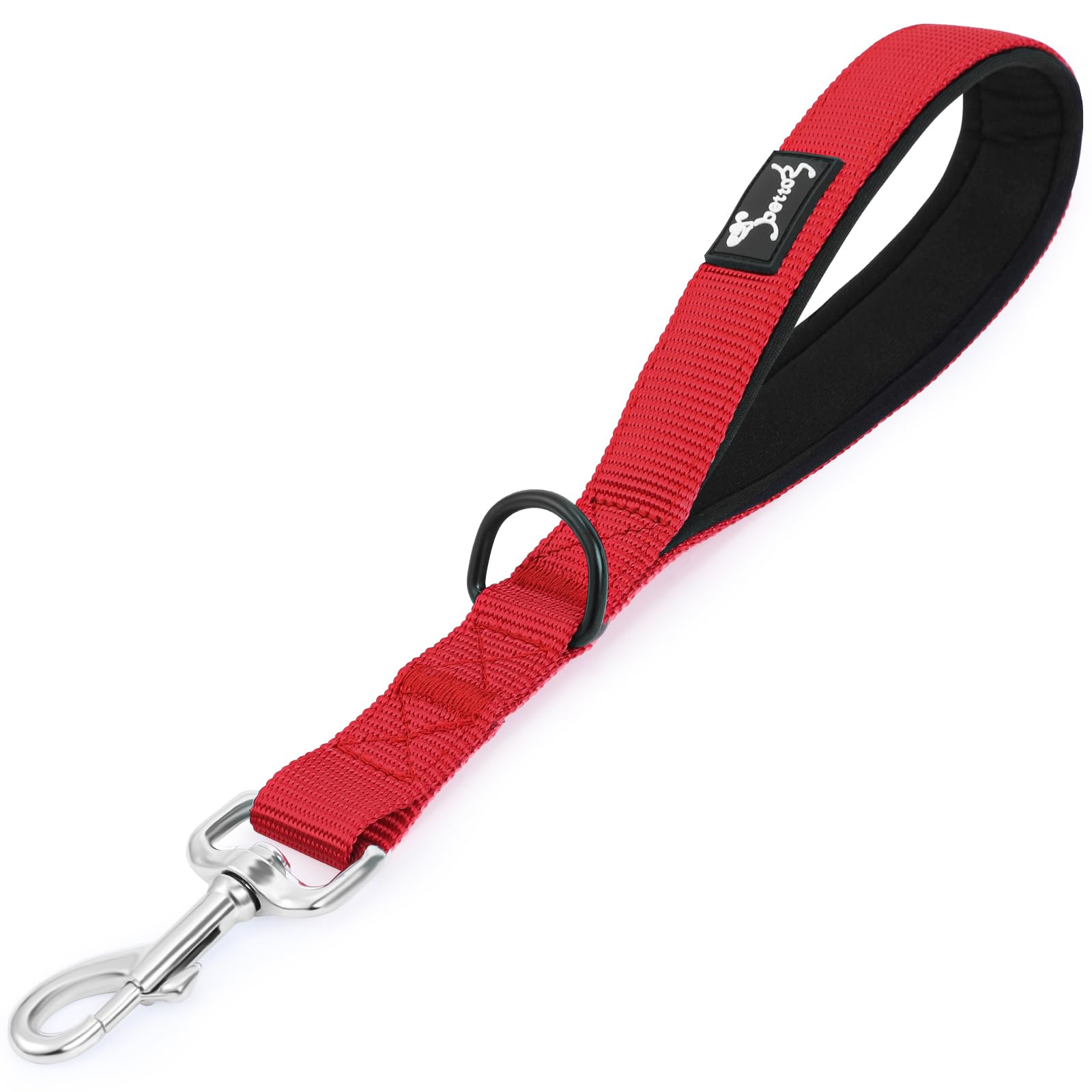 PETTOM Short Leash Strong Soft Padded Dog Handle, Easy Control Short Dog Leads for Small/Medium/Large Dogs Red, M: 32x2.5 cm(12.6x1 in)