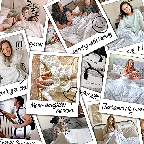 Aricove Cooling Weighted Blanket, 15 lbs, Full/Twin Size for Adults