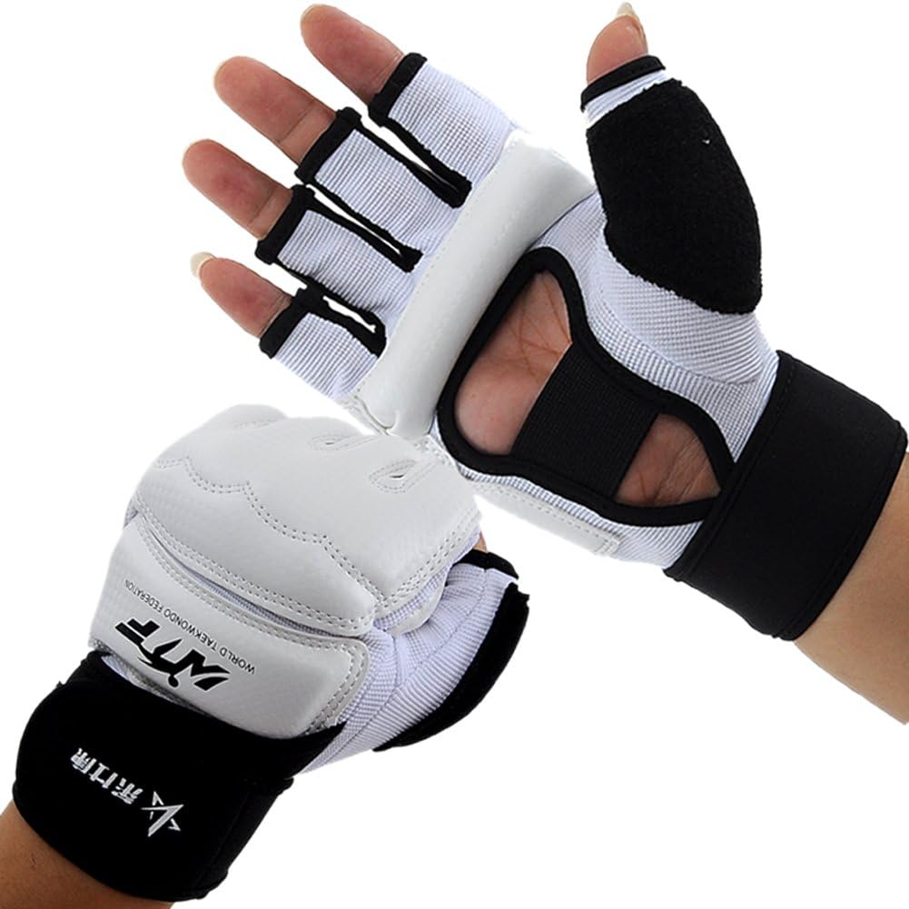 White Half Finger Boxing Gloves Sandbag Fighting Gloves