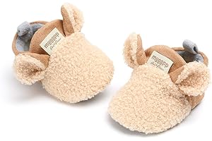RVROVIC Baby Boys Girls Cozy Fleece Boots with Non Skid Bottom Warm Winter Socks Slippers
