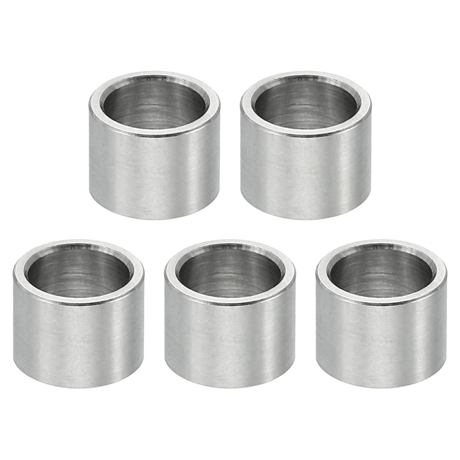 PATIKIL M6 Stainless Steel Spacers, 5 Pcs Metal Spacer Stainless Steel 6.1mm ID x 8mm OD x 6mm L Stainless Steel Spacer Screw Standoff Round for 1/4" or M6 Screw Bolts