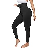 SHAPELLX Leggings for Women Tummy Control High Waisted Shapewear Leggings Non-See-Through Workout Compression Pants