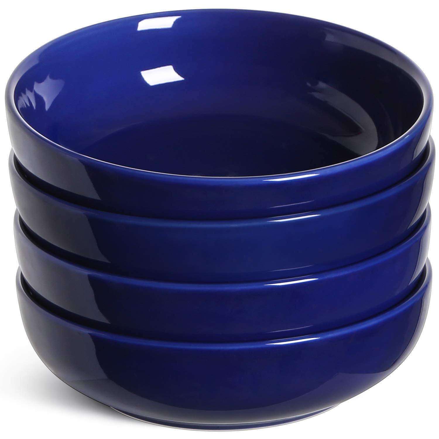 Photo 1 of LE TAUCI Pasta Bowls 45 oz, Salad Bowls Set for Serving Soup, Pasta, Noodle, Dinner, Large Kitchen Bowl Plates, Microwave Safe - 8.5 Inch, Set of 4, Blue