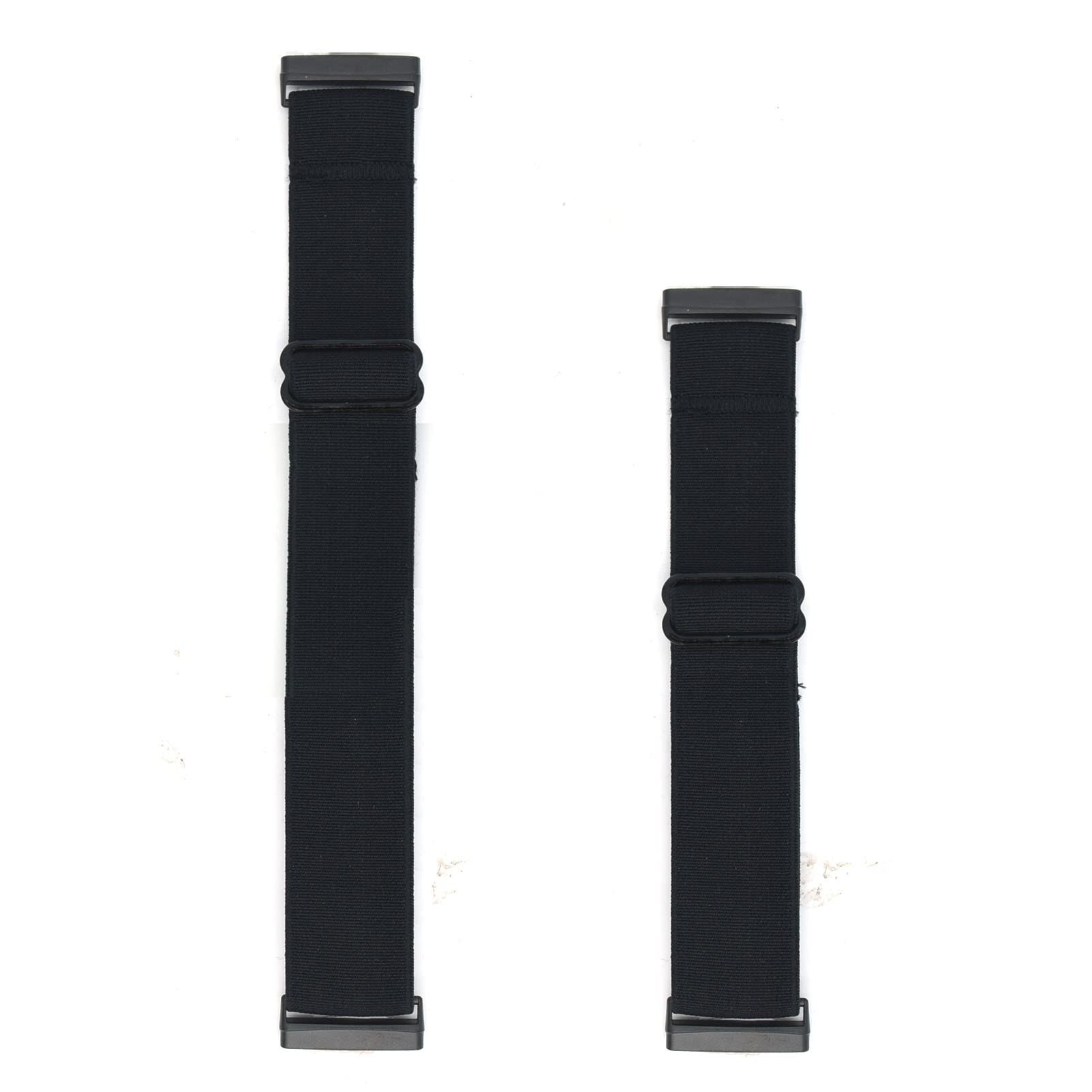 Photo 1 of Adjustable Elastic Wrist/Ankle Band for Fitbit Sense 2 or Versa 4 Smartwatch, Stretchy Band for Men and Women (Black, Medium)