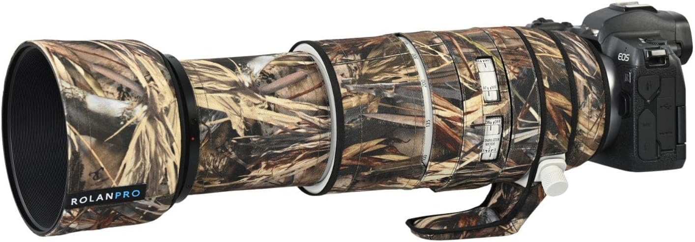 Rolanpro Waterproof Lens Coat for Canon RF 100-500mm F/4.5-7.1 L is USM Camouflage Rain Cover (39# Grass)
