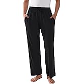 Joyaria Women's Bamboo Viscose Pajama Pants Loose Cooling Lounge Sleep Bottoms Wide Leg Lightweight Sweatpants with Pockets