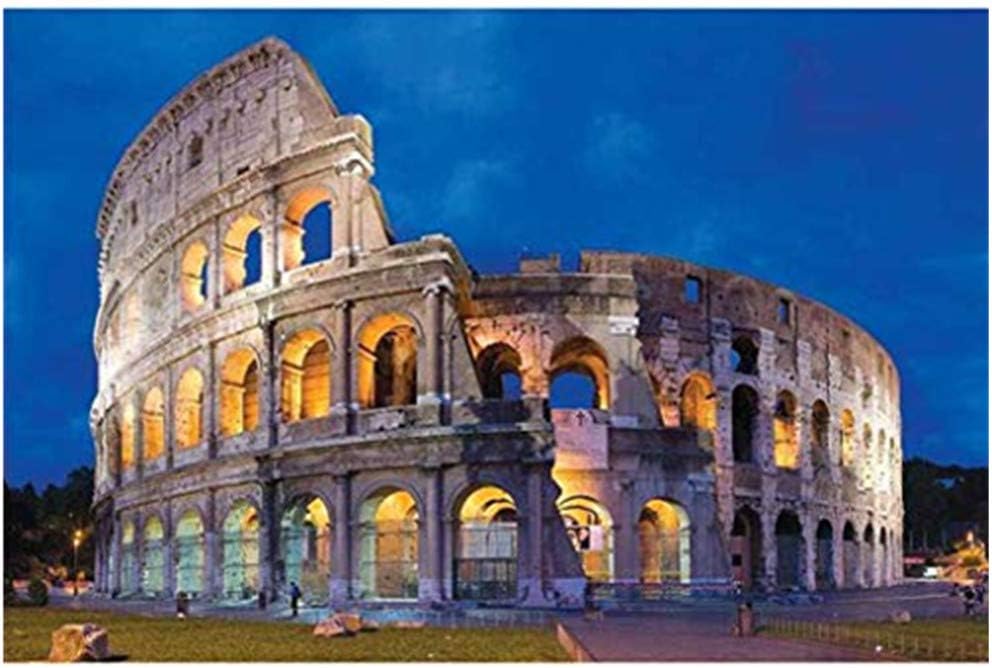 OhradWord Colosseum Jigsaw Puzzles 1000 Pieces for Adults Kids -Brave Warrior - Large Puzzle Game Toys Gift