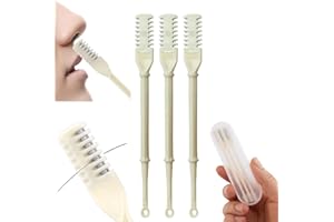 WARSPOT 2-in-1 Nasal Hair Cutter, Manual Double Sided Nose Hair Knife, Nostril Hair Remover Tool 360° Rotating Nose Hair Trimmer for Women Men (White-1)