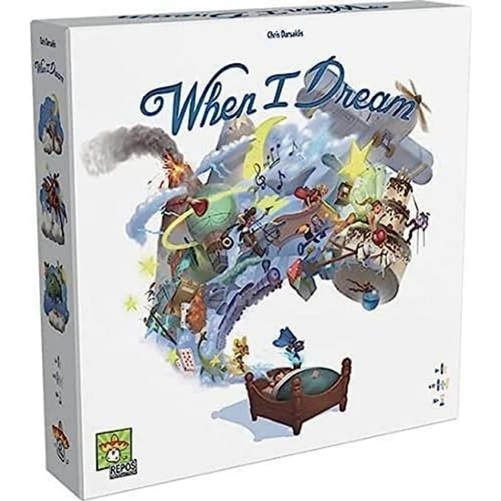 Asmodee - When I Dream - Party Game for Children from 8 Years - Interpret Dreams - Dreamlike Family Board Game - 4 to 10 Players - 30 Min - French Version - Rest Production