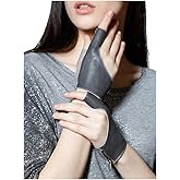 FIORETTO Womens Fingerless Leather Gloves Unlined Leather Driving Gloves Dancing Performance Punk Half Finger Gloves 160005
