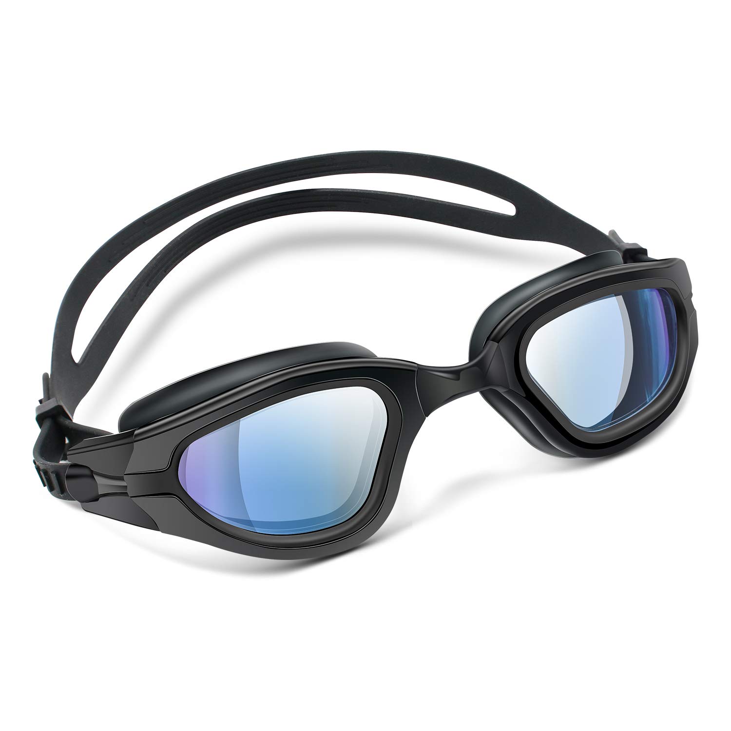 Jmbabe Swimming Goggles, Anti Fog No Leakage Clear Vision UV Protection Anti Slip Swim Goggles with Protection Case and Soft Silicone Nose Bridge for Adult Men Women Youth