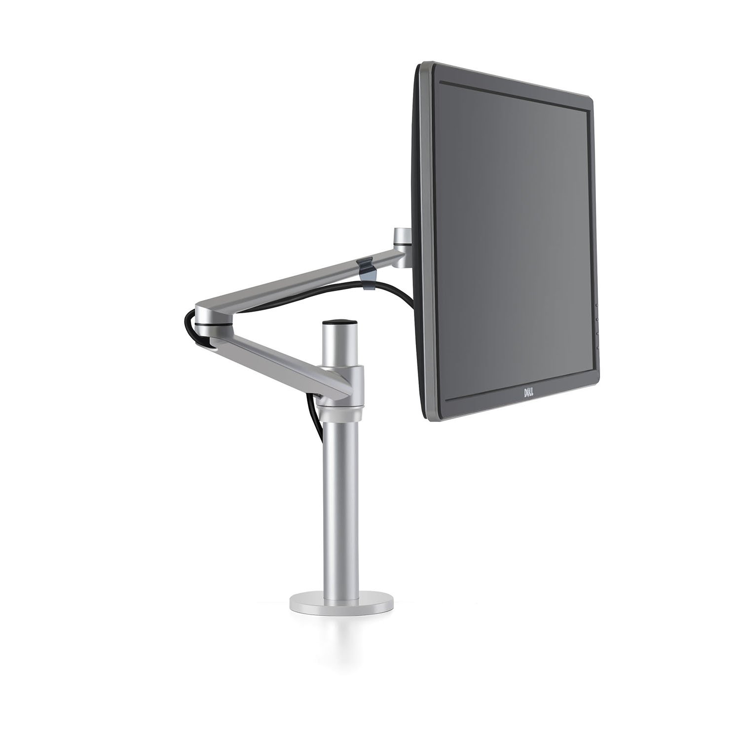 ThingyClub® Adjustable Aluminium Universal Full Motion Desk Mount Arm Stand Bracket (Single Monitor - Silver)