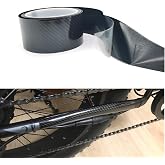 TURBOOST Bike Frame Protection Tape Sticker Vinyl Wrap Skin, MTB Paint Chainstay Chain Guard Corner Protector Film, Carbon Filter Pattern, 3m (120&rdquo;) Length, Various Width Option