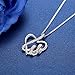 ANEWISH Jewelry Womens Endless Love Heart Pendant Necklace Sterling Silver for Women Girl Lady