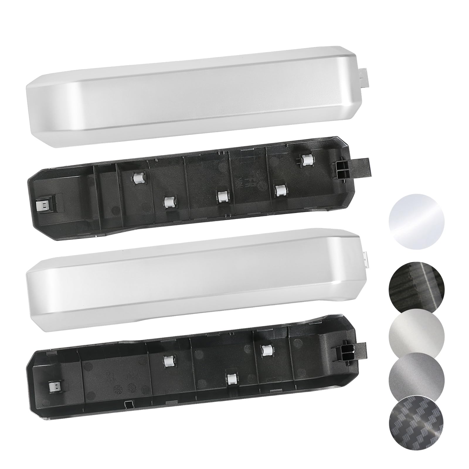 Photo 1 of TQPONLY Silver Interior Inner Door Handle Cover Trim | Compatible with 2015-2020 Ford F150 Truck Accessories Replacement | 1 Set Front and Rear Door Armrest Pull Handle