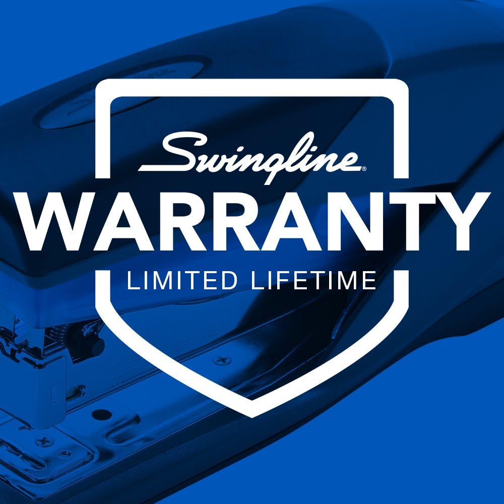 Swingline Stapler, Optima 25, Full Size Desktop Stapler, 25 Sheet Capacity, Reduced Effort, Blue/Gray (66404) - SWI66404 : Desk Staplers : Office Products